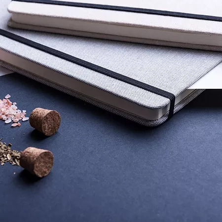 Блокнот для записей TELMAK, белый, хлопок, 14 x 21 x 1.5 cm  