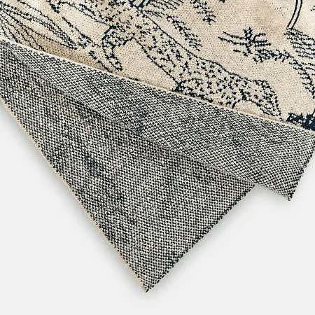 Плед Savanna, белый с синим