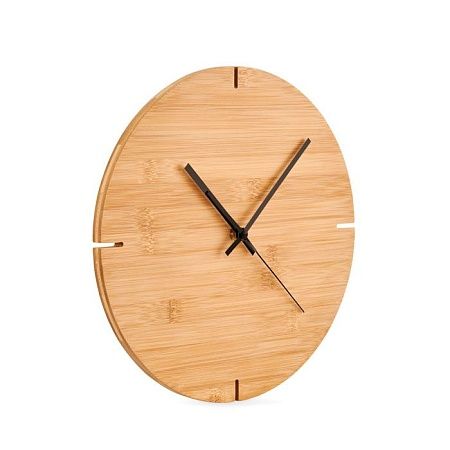 Настенные часы из бамбука кругл