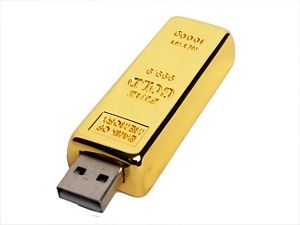 USB 3.0- флешка на 32 Гб в виде слитка золота