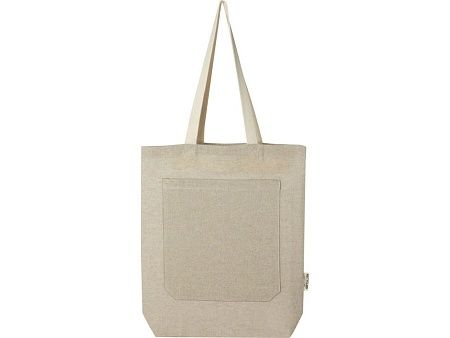 Эко-сумка Rainbow из переработанного хлопка с передним карманом