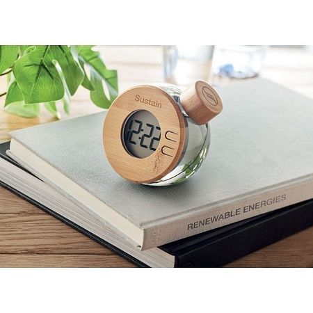Бамбуковые ЖК-часы с водяным пи