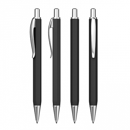 Ручка шариковая "Stanley", черный, покрытие soft touch