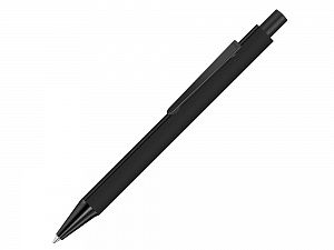 Ручка шариковая металлическая Pyra M soft-touch с зеркальной гравировкой и черными деталями
