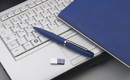 Ручка шариковая "Callisto" с флеш-картой 32Gb (USB3.0), черный, покрытие soft touch#