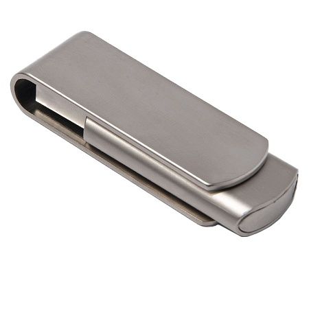 USB flash-карта SWING METAL (32Гб), серебристая, 5,3х1,7х0,9 см, металл