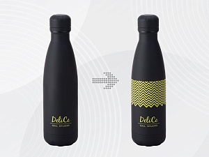 Вакуумная термобутылка Vacuum bottle C1, soft touch,  с УФ-печатью