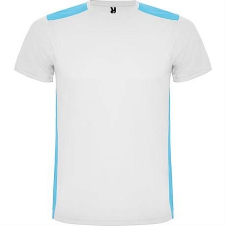 Спортивная футболка DETROIT мужская, белый/бирюзовый