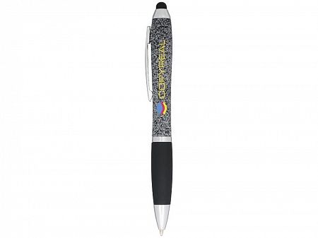 Ручка-стилус пластиковая шариковая Nash крапчатая