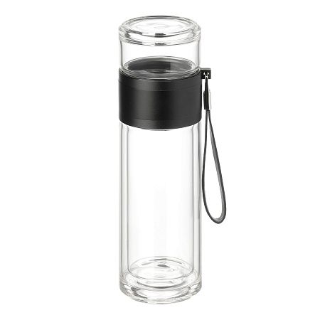 Бутылка стеклянная с двойными стенками, Terso, 300 ml