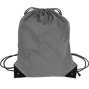 Рюкзак мешок с укреплёнными уголками Reflect, светоотражающий серый, 35*41 см, 100%  полиэстер 