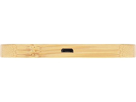 USB-хаб с беспроводной зарядкой из бамбука Plato, 5 Вт