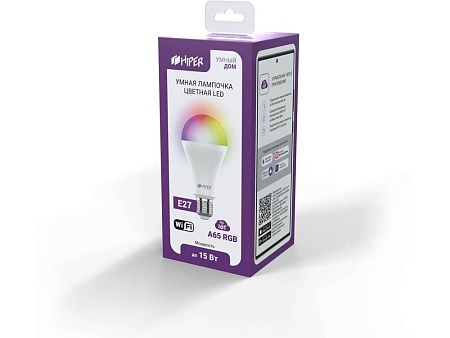 Умная LED лампочка IoT A65 RGB