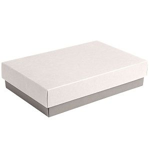 Коробка подарочная CRAFT BOX, 17,5*11,5*4 см, серый, белый, картон