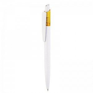 Ручка шариковая "Dallas", белая/желтая#