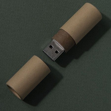 USB flash-карта TUBE (8Гб), натуральная, 6,0х1,7х1,7 см, картон